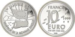 World Coins - France, Medal, 10 Euro Essai, Adoption de la monnaie Unique, 1999,