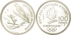 World Coins - Coin, France, Ski jumpers, 100 Francs, 1991, BE, , Silver, KM:995