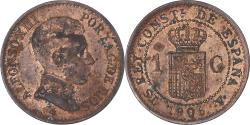 World Coins - Coin, Spain, Alfonso XIII, Centimo, 1906, Madrid, , Bronze, KM:726
