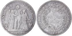 World Coins - Coin, France, Union et Force, 5 Francs, AN 7, Paris, , Silver