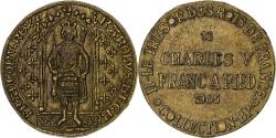 World Coins - France, Token, Collection BP, Franc à Pied, Charles V, Copper,