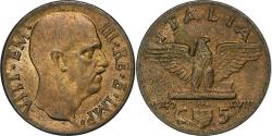World Coins - Italy, Vittorio Emanuele III, 5 Centesimi, 1940, Rome, Aluminum-Bronze