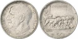 World Coins - Italy, Vittorio Emanuele III, 50 Centesimi, 1925, Rome, Nickel,