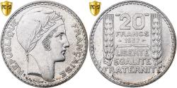 World Coins - France, 20 Francs, Turin, 1937, Paris, Silver, PCGS, , Gadoury:852, KM:879