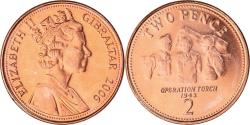 World Coins - Coin, Gibraltar, Elizabeth II, 2 Pence, 2006, Pobjoy Mint, , Copper Plated