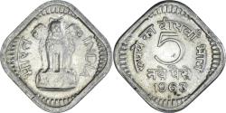 World Coins - Coin, INDIA-REPUBLIC, 5 Naye Paise, 1963, Hyderabad, , Copper-nickel