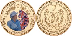 World Coins - United Kingdom, Medal, Queen Elizabeth II, 2022, Copper-Nickel Gilt,