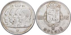 World Coins - Belgium, Régence Prince Charles, 100 Francs, 100 Frank, 1951, Brussels, Silver