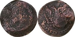 World Coins - Russia, Catherine II, 5 Kopeks, 1764, Saint Petersburg, Copper,