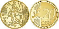 World Coins - France, 20 Euro Cent, 2008, Paris, BE, , Brass, KM:1411