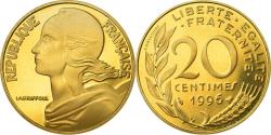 World Coins - Coin, France, Marianne, 20 Centimes, 1996, Paris, Proof,