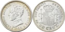 World Coins - Spain, Alfonso XIII, 50 Centimos, 1910, Madrid, Silver, , KM:723