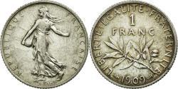 World Coins - Coin, France, Semeuse, Franc, 1909, Paris, , Silver, KM:844.1