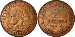 World Coins - Coin, France, Cérès, 2 Centimes, 1884, Paris, , Bronze, KM:827.1
