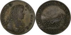 World Coins - France, Token, Louis XIV, Maison du Roi, Aliénation des Domaines, 1677, Copper