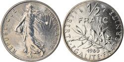 World Coins - Coin, France, Semeuse, 1/2 Franc, 1980, Paris, FDC, , Nickel, KM:931.1