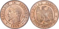 World Coins - France, Napoleon III, 2 Centimes, 1853, Paris, Bronze, , Gadoury:103