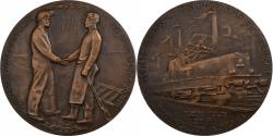 World Coins - France, Medal, SNCF, électrification Nord-Est, 1955, MDP, Bronze, Belmondo
