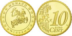 World Coins - Monaco, 10 Euro Cent, 2004, , Brass, KM:170