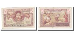 World Coins - France, 5 Francs, 1947 French Treasury, 1947, AU(50-53), Fayette:VF29.1, KM:M6a