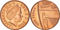 World Coins - Coin, Great Britain, Elizabeth II, Penny, 2014, , Copper Plated Steel