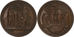 World Coins - France, Medal, Souvenir de 1ère Communion, 1867, Copper, Borrel,