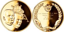 World Coins - France, Medal, Amstrong et Aldrin, 1ers Hommes sur la Lune, Aviation,