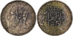 World Coins - Coin, Belgium, Leopold II, 5 Francs, 5 Frank, 1873, , Silver, KM:24