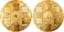 World Coins - France, Medal, Calendrier, Sous les Signes du Zodiaque, 1982, Fourbé,