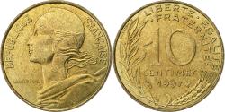 World Coins - France, 10 Centimes, Marianne, 1997, Paris, Aluminum-Bronze,