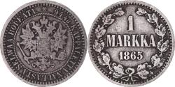 World Coins - Coin, Finland, Alexander II, Markka, 1865, Helsinki, , Silver, KM:3.1