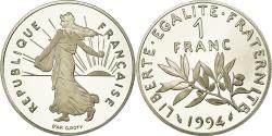 World Coins - Coin, France, Semeuse, Franc, 1994, Proof, , Nickel, KM:925.2