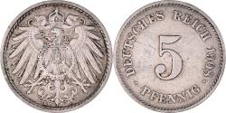 World Coins - Coin, GERMANY - EMPIRE, Wilhelm II, 5 Pfennig, 1908, Muldenhütten,