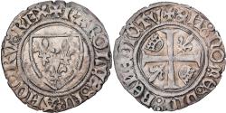 World Coins - France, Charles VI, Blanc Guénar, 1380-1422, Tours, Billon,