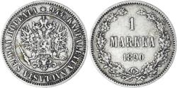 World Coins - Coin, Finland, Alexander III, Markka, 1890, Helsinki, , Silver, KM:3.2