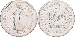 World Coins - Coin, France, Semeuse, 2 Francs, 1980, Paris, série FDC, , Nickel Clad