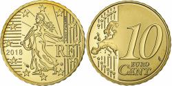 World Coins - France, 10 Centimes, Proof, 2018, MDP, Nordic gold,