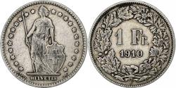 World Coins - Switzerland, Franc, 1910, Bern, Silver, , KM:24