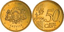 World Coins - Latvia, 50 Euro Cent, 2014, Stuttgart, , Brass, KM:155