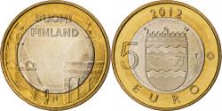 World Coins - Finland, 5 Euro, Helsinki and Uspenski Cathedrals, 2012, Vantaa, Bi-Metallic