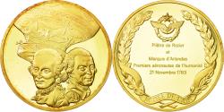 World Coins - France, Medal, L'Histoire de la Conquête de l'Air, Pilâtre de Rozier et