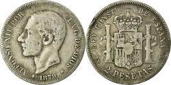 World Coins - Coin, Spain, Alfonso XII, 2 Pesetas, 1879, Madrid, , Silver, KM:678.1