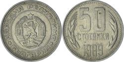 World Coins - Bulgaria, 50 Stotinki, 1989