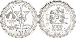 World Coins - West African States, 5000 Francs, 1982, Silver, , KM:11