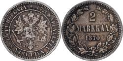 World Coins - Coin, Finland, Alexander II, 2 Markkaa, 1870, Helsinki, , Silver