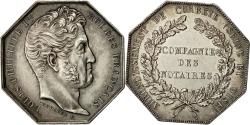 World Coins - France, Token, Louis XVIII, Compagnie des Notaires de Corbeil, Peuvrier
