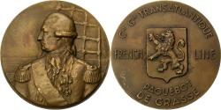 World Coins - France, Medal, Compagnie Générale Transatlantique, Paquebot De Grasse, Bronze