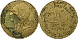 World Coins - France, 20 Centimes, Marianne, 1984, Paris, Aluminum-Bronze,