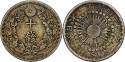 World Coins - Japan, Mutsuhito, 10 Sen, Meiji Era, Yr. 44 (1911), Silver,