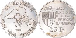World Coins - Coin, Andorra, 25 Diners, 1991, , Silver, KM:65